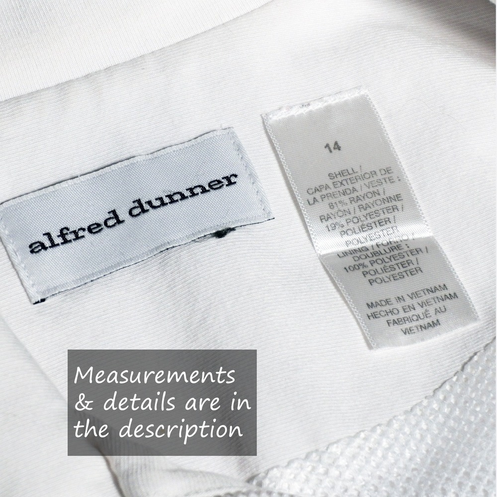 Alfred Dunner Vintage 00s White Embroidered Floral Ladybug Zip Jacket 1X Retro - Picture 8 of 9